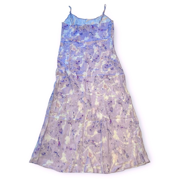 Flora Obscura x J.Crew Cupro-Blend Slip Dress Lavender Fields - Picture 11 of 15